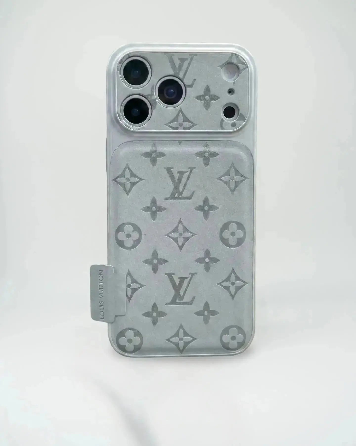 Black Louis Vuitton iPhone 17 Pro Max Case - LV Monogram Shadow BREATHE