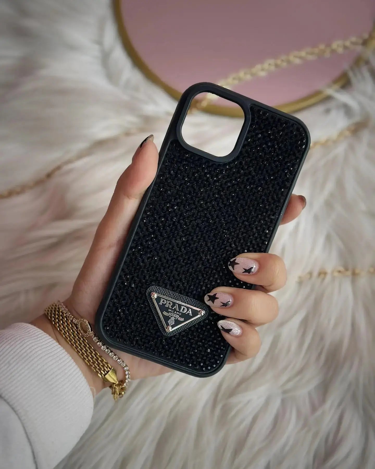 Black Diamond Prada iPhone 17 Pro Max Case BREATHE