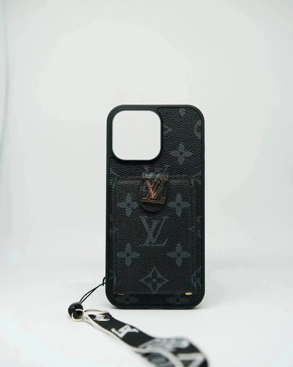 Brown Louis Vuitton iPhone 17 Pro Max Case Cardholder BREATHE