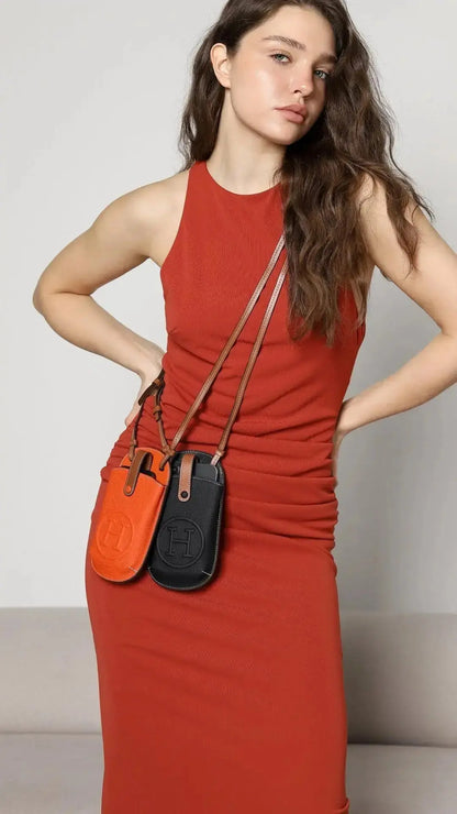 Le Pouch Orange Hermès iPhone 17 Pro Max Case Crossbody Strap BREATHE
