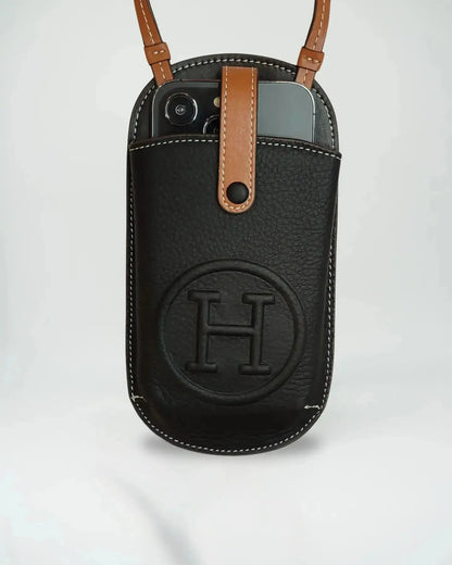 Le Pouch Orange Hermès iPhone 17 Pro Max Case Crossbody Strap BREATHE
