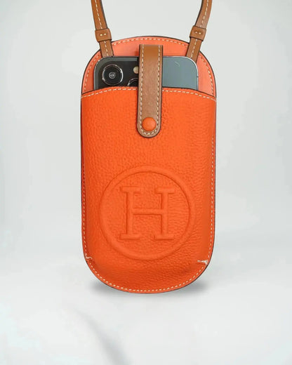 Le Pouch Black Hermès iPhone 17 Pro Max Case Crossbody Strap Bag BREATHE