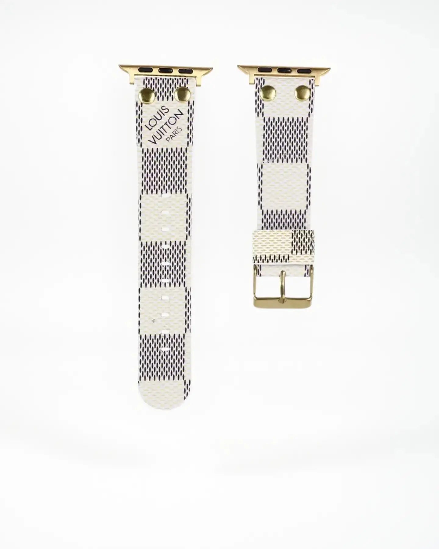 Louis Vuitton Apple Watch Band Tambour Damier Azur Canvas strap BREATHE