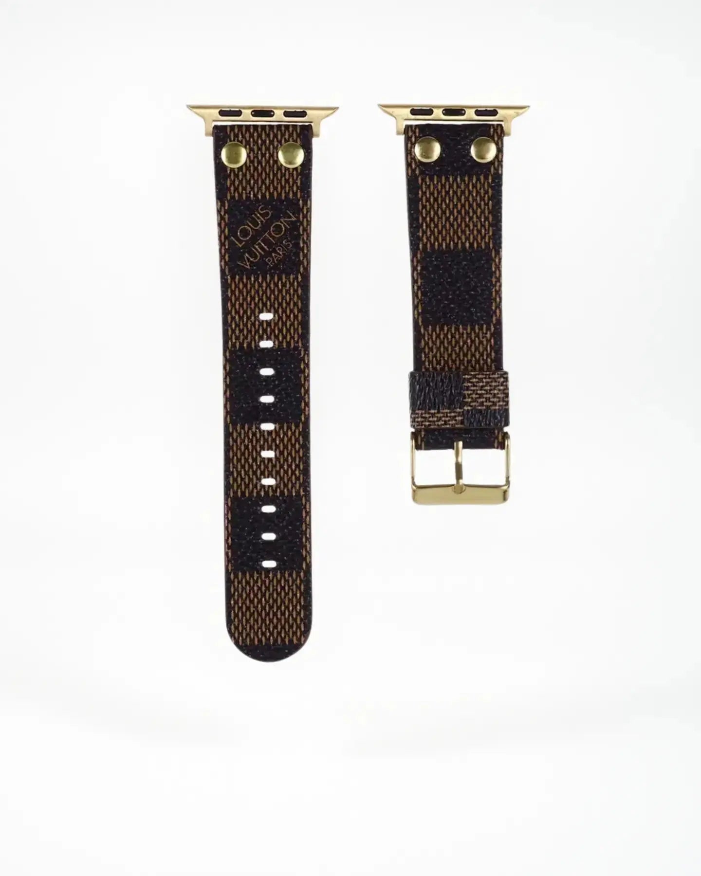 Louis Vuitton Apple Watch Band Tambour Damier Azur Canvas strap BREATHE