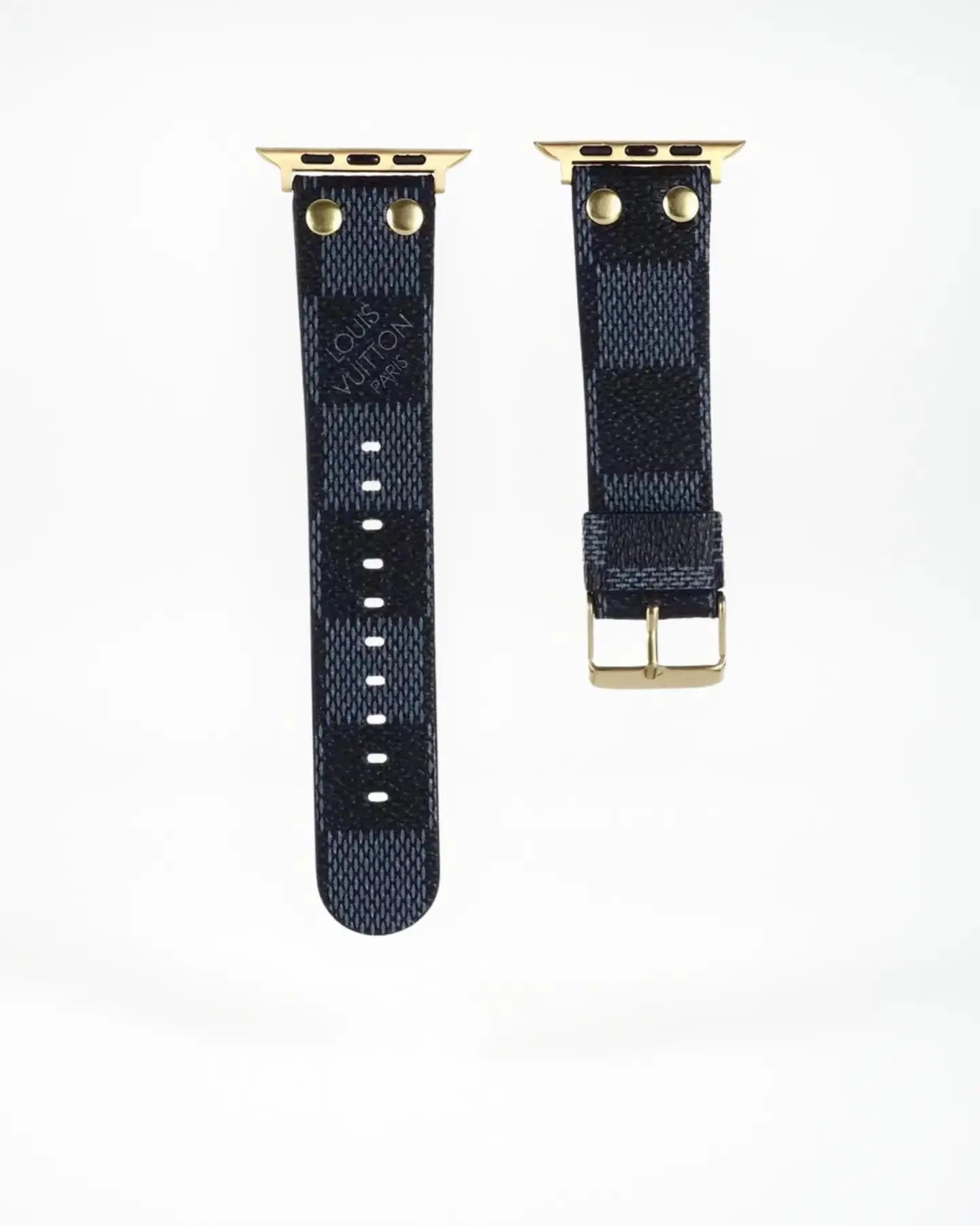 Louis Vuitton Apple Watch Band Tambour Damier Ebène Canvas Strap BREATHE