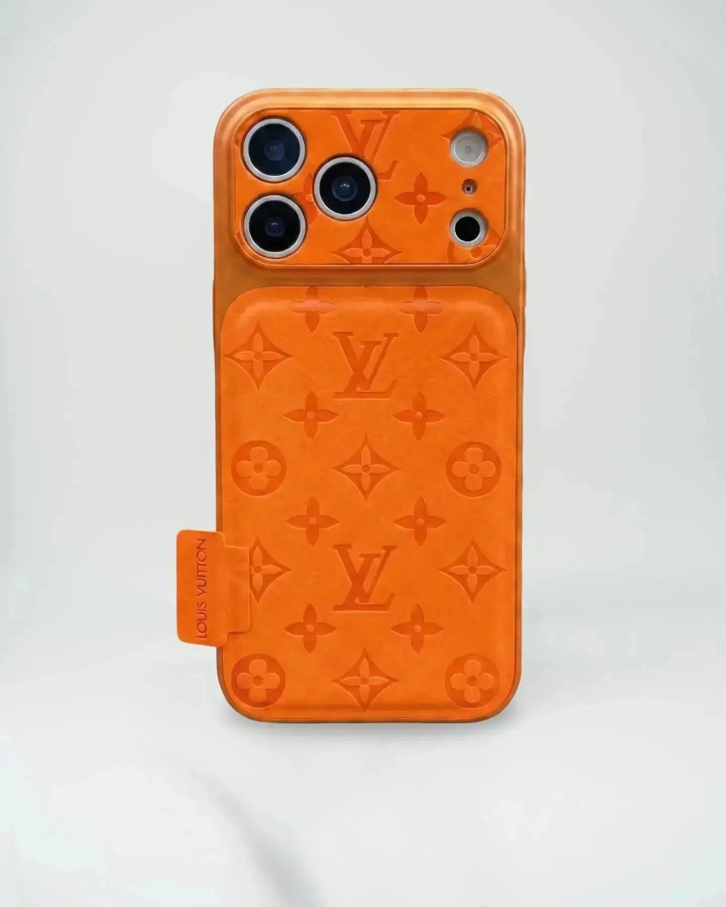 Orange Louis Vuitton iPhone 17 Pro Max Case - LV Classic Monogram BREATHE