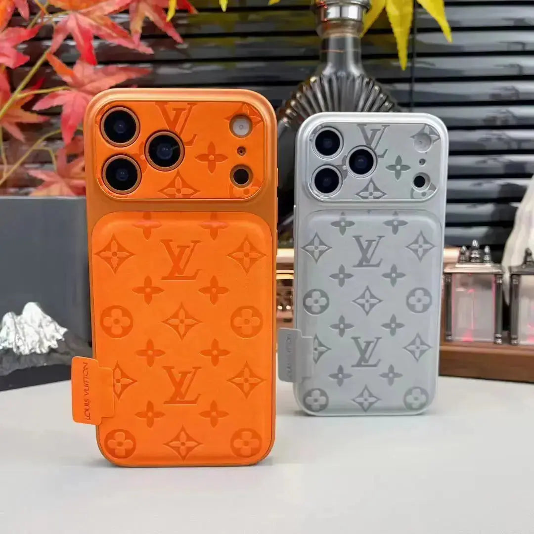 Black Louis Vuitton iPhone 17 Pro Max Case - LV Monogram Shadow BREATHE