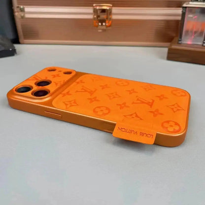 Orange Louis Vuitton iPhone 17 Pro Max Case - LV Classic Monogram BREATHE