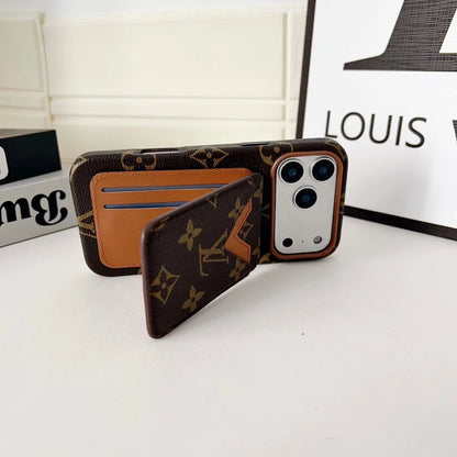 Dark Louis Vuitton iPhone 17 Pro Max Case with cardholder – Classic Monogram Luxury