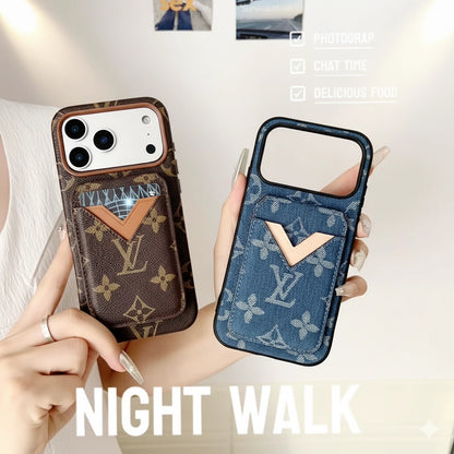 Dark Louis Vuitton iPhone 17 Pro Max Case with cardholder – Classic Monogram Luxury