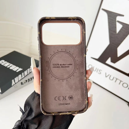 Dark Louis Vuitton iPhone 17 Pro Max Case with cardholder – Classic Monogram Luxury