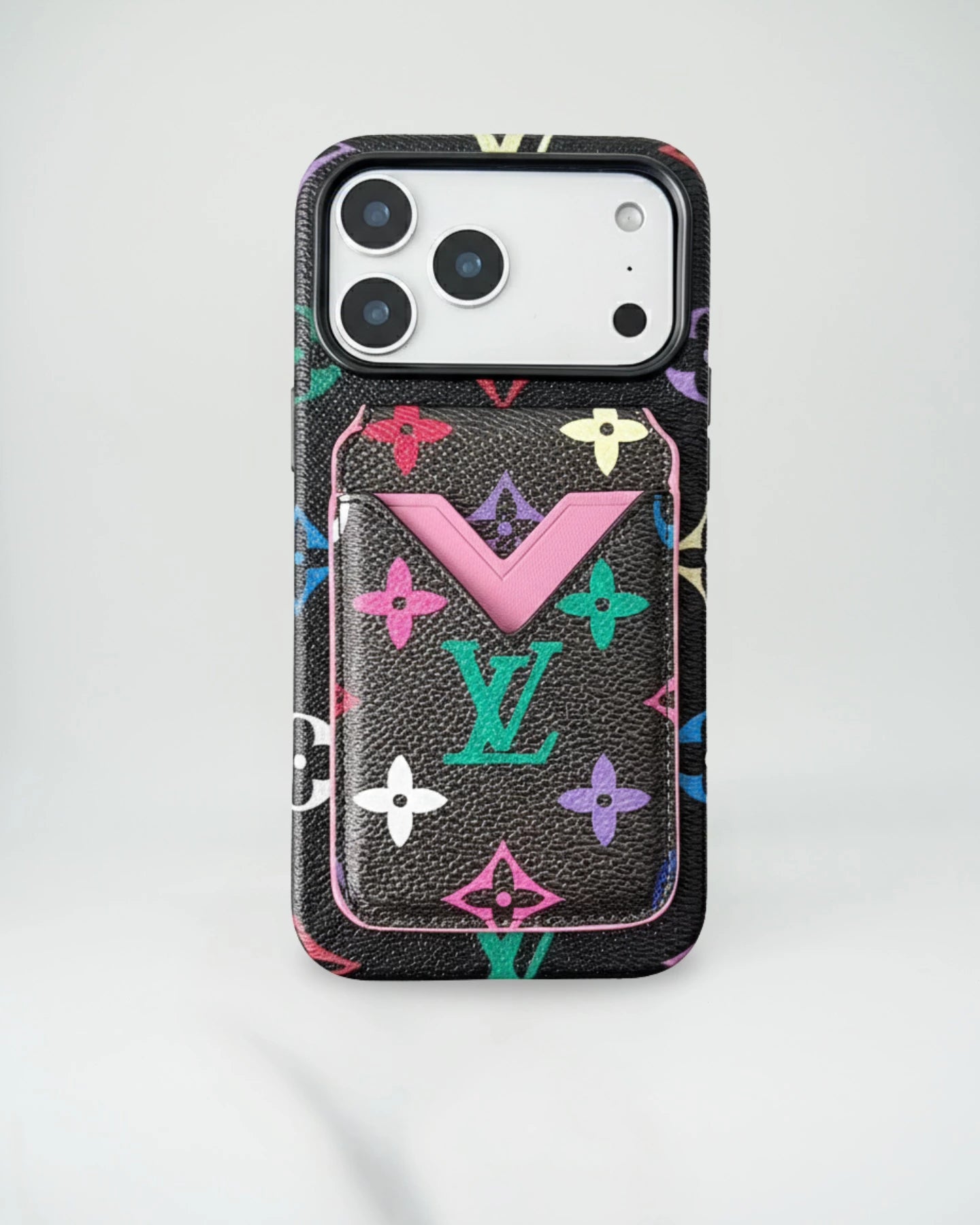 Dark Louis Vuitton iPhone 17 Pro Max Case with cardholder – Classic Monogram Luxury