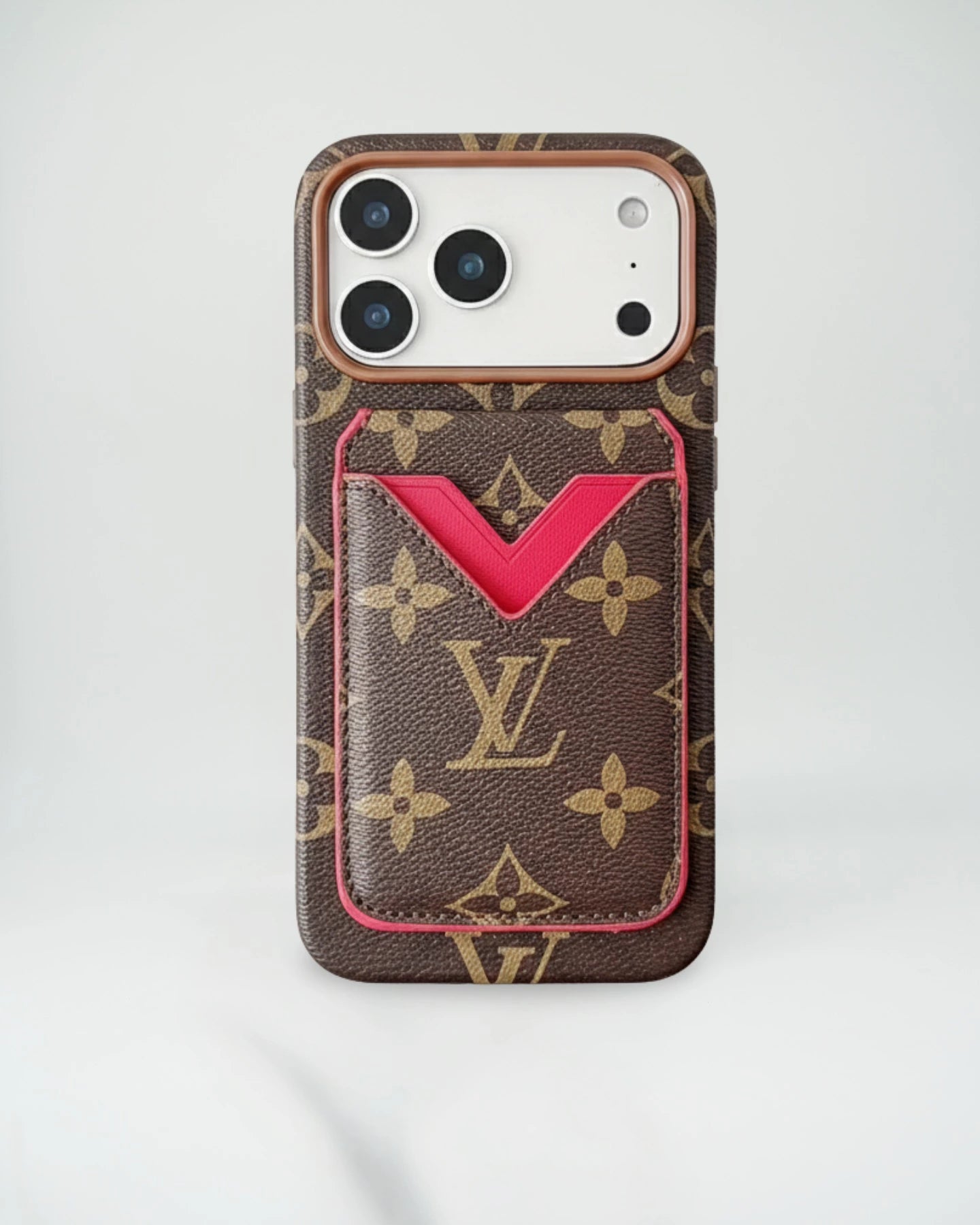 Dark Louis Vuitton iPhone 17 Pro Max Case with cardholder – Classic Monogram Luxury