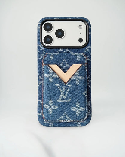 Dark Louis Vuitton iPhone 17 Pro Max Case with cardholder – Classic Monogram Luxury