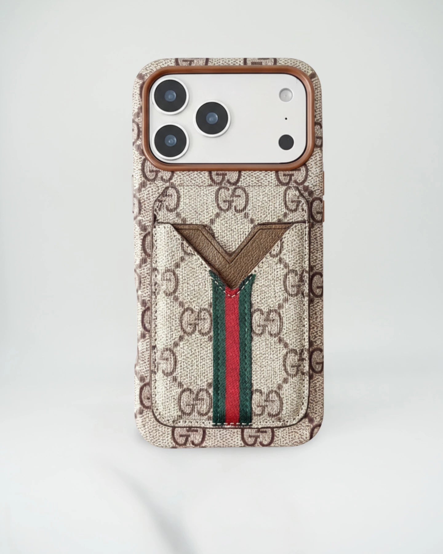 Dark Louis Vuitton iPhone 17 Pro Max Case with cardholder – Classic Monogram Luxury
