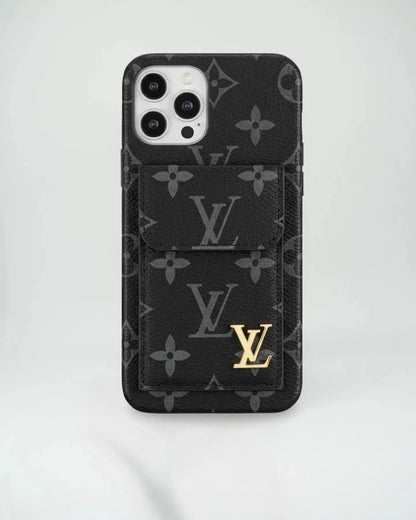 Gucci iPhone 17 Pro Max Case With CardHolder - Dark Monogram BREATHE