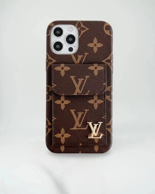 Louis Vuitton iPhone 17 Pro Max Case With CardHolder - Brown Monogram BREATHE