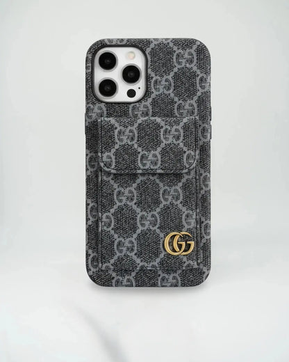 Dark Monogram Louis Vuitton iPhone 17 Pro Max Case CardHolder BREATHE