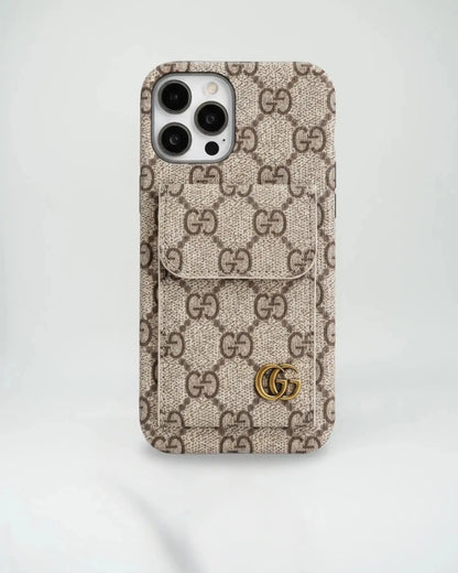 Louis Vuitton iPhone 17 Pro Max Case With CardHolder - Brown Checkered BREATHE