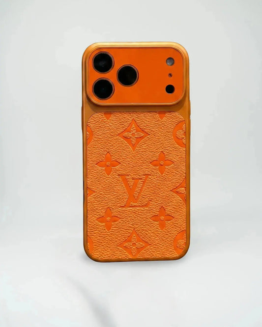 Orange Louis Vuitton iPhone 17 Pro Max Case – Luxury LV Monogram Case BREATHE