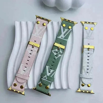 Louis Vuitton Apple Watch Band Black Monogram With Gold BREATHE