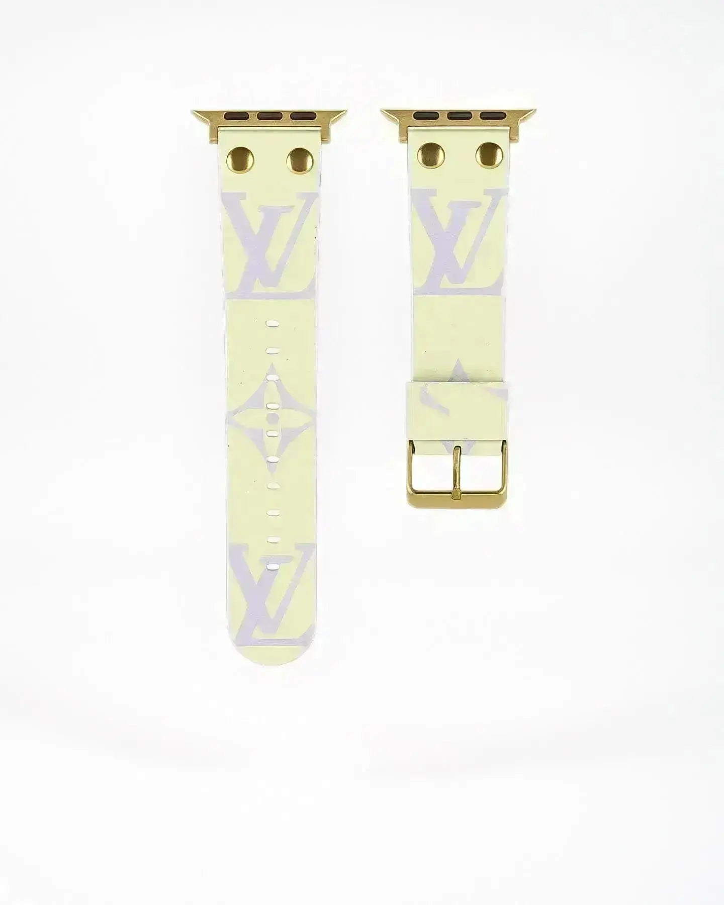Louis Vuitton Apple Watch Band Black Monogram With Gold BREATHE