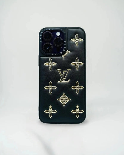 Black Gold Louis Vuitton iPhone 17 Pro Max Case BREATHE