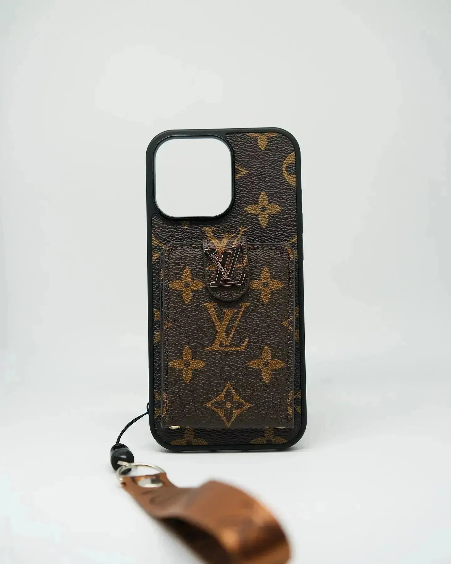 Brown Louis Vuitton iPhone 17 Pro Max Case Cardholder BREATHE