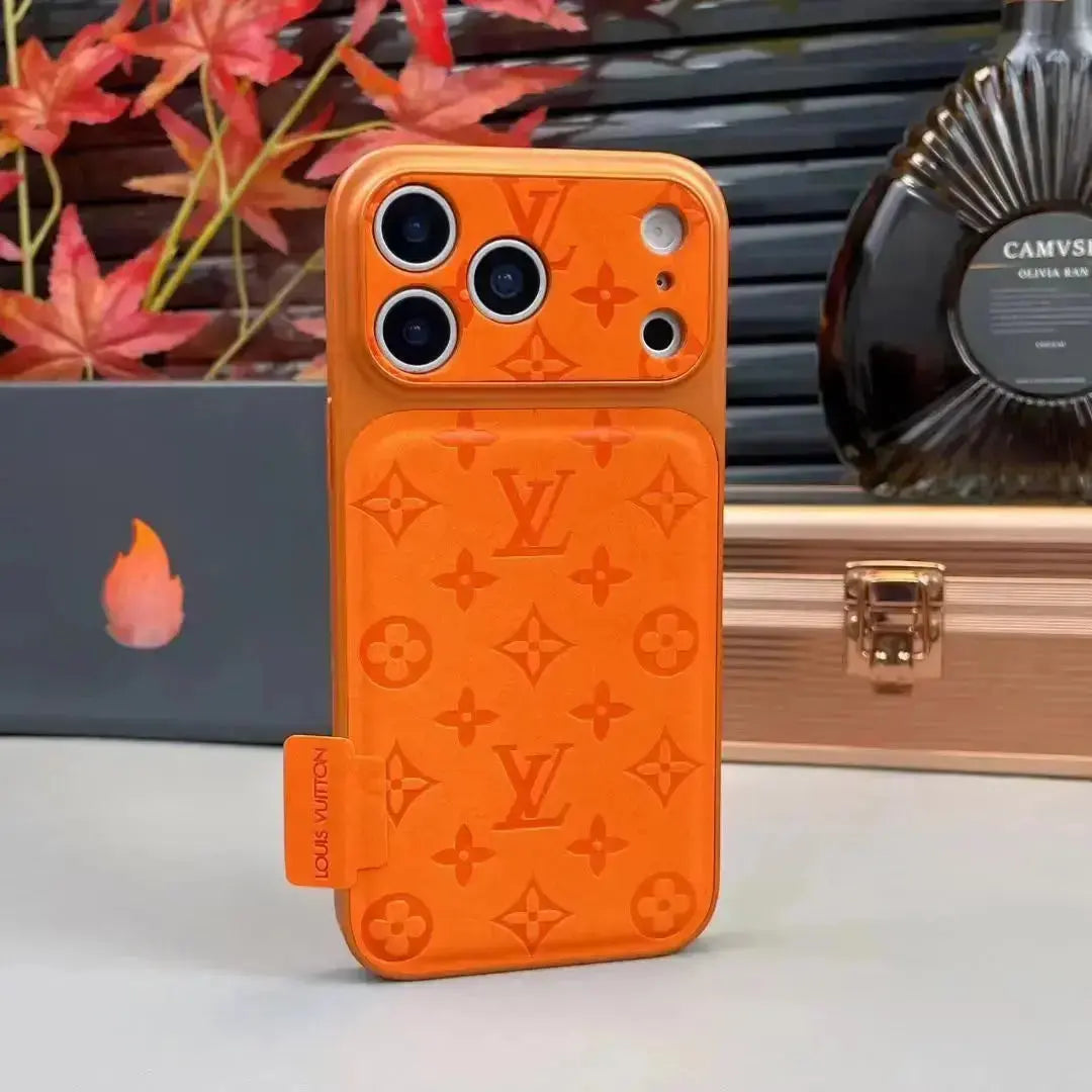 Black Louis Vuitton iPhone 17 Pro Max Case - LV Monogram Shadow BREATHE