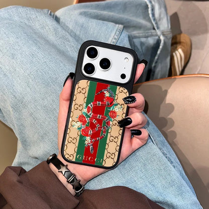 Gucci kingsnake GG monogram iPhone 17 case web stripe luxury cover